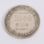 NUMISMÁTICA, Brasil, República, uma (1) moeda de 2000 reis 1907, cunhada em prata XX (20) gramas, BC/MBC, circulada, vide foto.