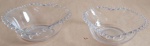 Par de petisqueiras em vidro cristal com borda bolinhas Pearl medindo 14x11x5 cm.
