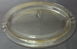 Pirex em vidro grosso transparente oval medindo 38x28 cm