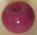 Maça vermelha  em murano medindo 15x4 cm - objeto decorativo