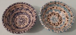 Par de bowls pintado a mão nas cores bege , azul claro e azul escuro medindo 8x5x3 cm.
