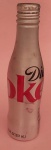 Colecionismo Garrafa Coca-Cola Diet Coke em metal prateado