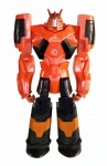 BONECO DE AÇÃO TRANSFORMERS AUTOBOT DRIFT, ARTICULADO FEITO EM PLÁSTICO RÍGIDO PRODUZIDO PELA HASBRO NO ANO DE 2015, FAZENDO PARTE DA LINHA TRANSFORMERS TITAN HERO SERIES. MARCAS DO TEMPO E USO CONFORME FOTOS. MEDINDO 30 X 4 X 15 CM.