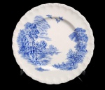 ANTIGO PRATO DE COLEÇÃO EM PORCELANA INGLESA GRINDLEY MODELO MAEADOW BROOK. COLOCADO ARAME COM MASSA PARA PENDURAR O PRATO. MEDINDO 17.5CM
