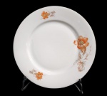 ANTIGO PRATO DE COLEÇÃO EM PORCELANA TCHECA MORITZ ZDEKAUER COM DECORAÇÃO FLORAL. COLOCADO ARAME COM MASSA PARA PENDURAR O PRATO NA PAREDE. MEDINDO 19.5 CM