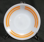 TERMO REY - ANTIGO PRATODE SOBREMESA EM VIDRO OPALINADO. MEDINDO15.5 CM