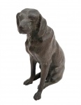 ANTIGA ESCULTURA EM BRONZE RETRATANDO UM CACHORRO. MEDINDO 9.5 X 4.5 X 6 CM