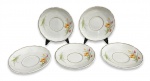 PORCELANA REAL - LOTE COM CINCO PIRES EM PORCELANA PARA REPOSIÇÃO. MEDINDO 10.5 CM