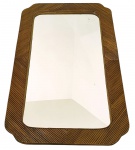 Grande espelho 120x60 cm - com larga moldura em rattan 142x84 cm.