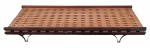 Cama de solteiro em madeira com pés em metal cromado - 26x191x85 cm - e 188x80 cm o colchão.