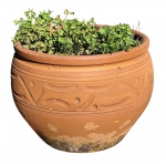 Vaso em cerâmica - 32x40 cm - com desgastes do tempo e do uso.