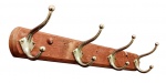 Suporte em madeira com gancho em metal - 09x39x09 cm.