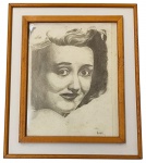 NORMA JOHANSEN - Pintura s/ papel  29x21 cm - emoldurado em moldura em madeira pintada, paspatur 39x33 cm - acid 2020 - com pontos amarelados pela ação do tempo.
