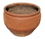 Vaso em cerâmica - 33x40 cm - com desgastes do uso.