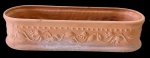 Floreira em cerâmica - 10x42x14 cm - necessitando limpeza e desgastes do uso. (4)