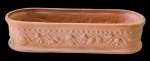Floreira em cerâmica - 10x42x14 cm - necessitando limpeza e desgastes do uso. (5)