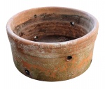 Vaso em cerâmica - 14x27 cm - com desgastes do uso.