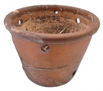 Vaso em cerâmica - 18x25 cm - com desgastes do uso.