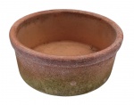 Cachepô em cerâmica - 10x24 cm - com desgastes do uso.