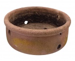 Vaso em cerâmica - 11x26 cm - com desgastes do uso.