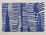 Kleber Ventura, Perna azul, gravura, tiragem PI 2/2, sem moldura, 50x70cm, necessita de pequena limpeza