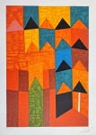 Zi Facella, Fachada Laranja, gravura, PI, 70x50cm, sem moldura