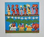 Antonio Poteiro, Fuga, gravura, tiragem 90/100, Edição Póstuma, 36x48cm, sem moldura, Edição Autorizada pelo filho do artista Sr. Valdir Batista de Sousa e impressa pela Arte Prints