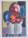Inos Corradin, Violinista, gravura, tiragem 71/100, 70x50cm, sem moldura, Edição Póstuma