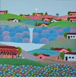 Robson Barros, Paisagem, acrílico sobre tela, 40x40cm, sem moldura