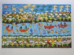 Antonio Poteiro, Descendo o Rio Araguaia, tiragem 87/100, Edição Póstuma, sem moldura, 70x100cm, Edição Autorizada pelo filho do artista Sr. Valdir Batista de Sousa e impressa pela Arte Prints.