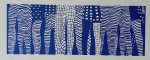 Kleber Ventura, Perna Azul, gravura 12/35, 30x70cm, sem moldura