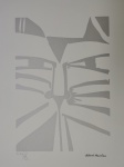Aldemir Martins, Gato Prateado, gravura, tiragem 9/100, 50x36cm, Edição Póstuma, sem moldura