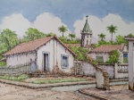Joel Firmino do Amaral, Araçoiaba da Serra, nanquim aquarelado sobre papel, 24x34cm, sem moldura