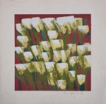 Olímpia Couto, Tulipas, gravura, tiragem 53/120, 35x35cm, sem moldura, necessita de limpeza