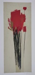 Olímpia Couto, Buquê de Rosas, gravura, tiragem 50/100, 70x34cm, sem moldura, com pequena quebra de papel na conto intefrior direito
