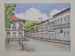 Joel Firmino do Amaral, São Luís do Paraitinga, nanquim aquarelado sobre papel, 31x41cm, sem moldura