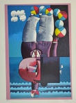Inos Corradin, Equilibrista, gravura, tiragem 69/100, 70x50cm, Edição Póstuma, sem moldura