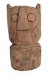 J. Bezerra, Coruja, escultura de madeira para parede, arte popular, 27x16cm