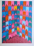 Zi Facella, Bandeirinhas, gravura, PI, 70x50cm, sem moldur