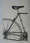 Kleber Ventura, Bicicleta, gravura 7/25, 50x35cm, sem moldura