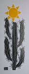 Bacaro Borges, Cacto, xilogravura, 80x33cm, sem moldura