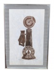 ASSINATURA DESCONHECIDA, Fichas? Onde?, tiragem 6/20, moldura em aluminio com proteção em vidro, datado de 1976, medindo 71,5x49,5cm e obra 61x37,5cm.