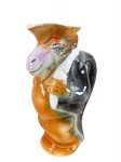 PORCELANA MAUÁ, uma (1) jarra confeccionada em porcelana na tonalidade branca representando animal com pintura esmaltada em policromia, medindo 21x14x9cm.