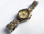 Vintage Coleção, Restauração, Esportivo Relógio Guess Waterpro Japan em Aço medindo 40mm de diâmetro. 7 Ponteiros. Vidro Cristal. Fundo em Aço de Rosca assinado. Máquina original Japan parada. Precisa revisar ou serve para peças. Pulseira original em aço, com regulagem para pulsos de 18cm e possui Extensor embutido no fecho, com trava de segurança.