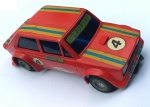 Vintage Brinquedos, Coleção, Carrinho Fiat 147 de Corrida do Autorama Estrela 1970/ 80`s, Vermelho, Funcionando, acende os faróis. Medindo 14,5cm. Acompanha estojo acrílico antigo, medindo 19,5cm