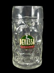 VIDRO, uma (1) caneca para chopp da manufatura DEVASSA confeccionada em vidro translucido com capacidade de 1 litro, medindo 20x15x10cm.