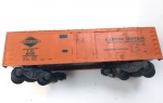 Vintage Coleção, Ferromodelismo: Vagão de Refrigeração, ILLINOIS CENTRAL, cor Laranja, do Trenzinho elétrico da American Flyer Lines, By Gilbert, 1960`s, U.S.A. medindo 22cm, usado