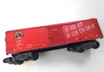 Vintage Coleção, Ferromodelismo: Vagão de Carga, GREAT NORTHERN, cor vermelha, do Trenzinho Elétrico da American Flyer Lines, By Gilbert, 1960`s, U.S.A. medindo 22cm. Usado