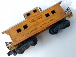 Vintage Coleção, Ferromodelismo: Vagão Amarelo Radio Equipped do Trenzinho elétrico da American Flyer Lines, By Gilbert, 1960`s, U.S.A. medindo 16cm