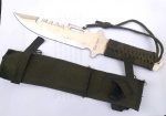 Coleção, Faca Militar Esportiva WESTERN medindo 27cm. Bainha lonada verde